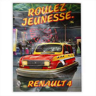 Vintage Renault 4 poster