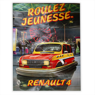 Today I picked up this gigantic Renault 4 poster it measures a total Today I picked up this gigantic Renault 4 poster it measures a total