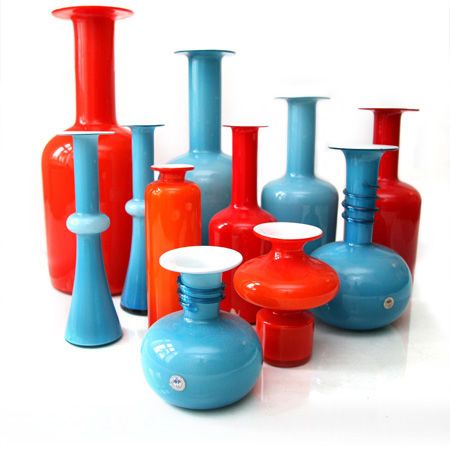 Collection of Michael Bang Palet items + Per Lütken Carnaby + Otto Bauer vases