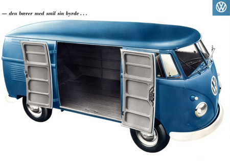 Vintage 1950's VW illustration